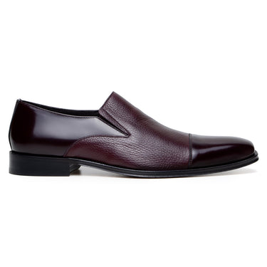 Belvedere Andreo in Burgundy Deerskin Slip-on Dress Shoes in 14