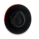 Bellissimo Stud in Black and Red Fur Felt Fedora