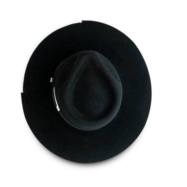 Bellissimo Stud in Black and White Fur Felt Fedora