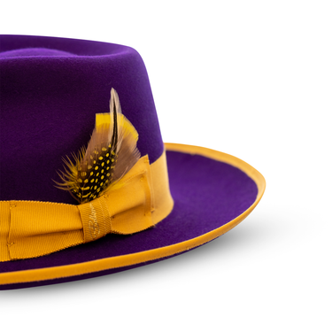 Bellissimo Fox in Violet Fur Felt Fedora