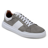Belvedere Olivier in Pewter / White Men's Low-Top Suede Sneaker