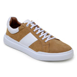 Belvedere Olivier in Tan / White Men's Low-Top Suede Sneaker
