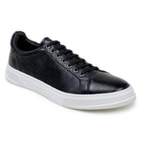 Belvedere Matteo in Black Pebbled Leather Low-Top Sneaker