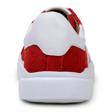 Belvedere Olivier in Red / White Men's Low-Top Suede Sneaker