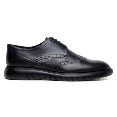 Belvedere Enzo in Black Men's Leather Wingtip Hybrid Oxfords in Black