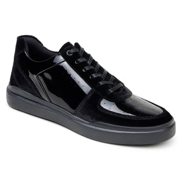 Belvedere Edmound in Black Men's Patent Leather and Suede Sneakers