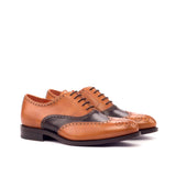 DapperFam Aeron in Cognac / Dark Brown Men's Italian Leather Full Brogue — Style 3407