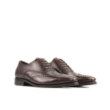 DapperFam Aeron in Dark Brown Men's Italian Leather Full Brogue — Style 5515
