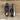 DapperFam Aeron in Navy Men's Lux Suede & Italian Pebble Grain Leather Full Brogue