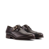 DapperFam Brenno in Dark Brown Men's Italian Leather Single Monk in Dark Brown