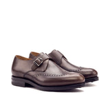DapperFam Brenno in Dark Brown Men's Italian Leather Single Monk in Dark Brown
