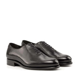 DapperFam Giuliano in Black Men's Italian Leather Whole Cut — Style 5021