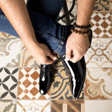 DapperFam Giuliano in Black Men's Patent Leather Whole Cut — Style 5497