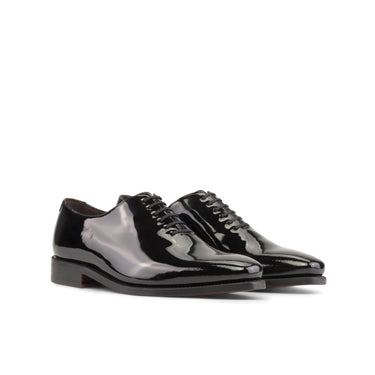 DapperFam Giuliano in Black Men's Patent Leather Whole Cut in Black