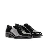 DapperFam Giuliano in Black Men's Super Soft Patent Leather Whole Cut