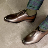 DapperFam Giuliano in Dark Brown Men's Italian Leather Whole Cut — Style 5312