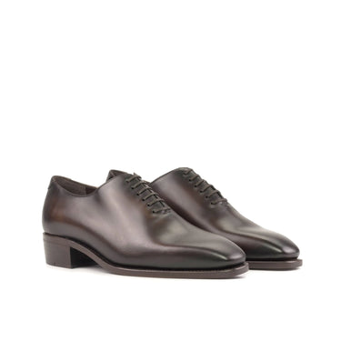 DapperFam Giuliano in Dark Brown Men's Vitello Leather Whole Cut in Dark Brown