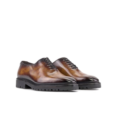 DapperFam Giuliano in Fire Men's Hand-Painted Patina Whole Cut in Fire