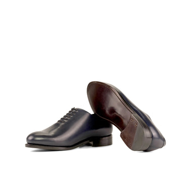 DapperFam Giuliano in Navy Men's Italian Leather Whole Cut