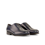 DapperFam Giuliano in Navy Men's Italian Leather Whole Cut