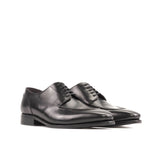 DapperFam Lorenzo in Black Men's Italian Leather Derby Split Toe in Black
