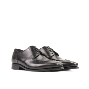 DapperFam Lorenzo in Black Men's Italian Leather Derby Split Toe in Black