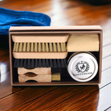 DapperFam Luxe Leather Shoe Care Kit in #color_