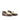 DapperFam Marcello in Ice / Dark Brown / Nude Men's Linen & Italian Leather Belgian Slipper in Ice / Dark Brown / Nude