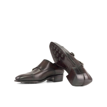 DapperFam Monaco in Dark Brown Men's Italian Leather Double Monk