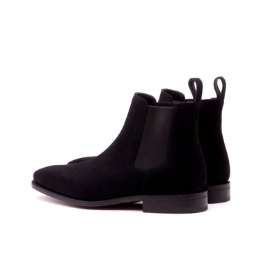 DapperFam Monza in Black Men's Lux Suede Chelsea Boot