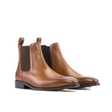 DapperFam Monza in Brown Men's Italian Leather Chelsea Boot in Brown