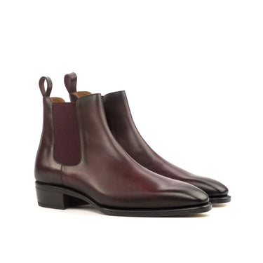 DapperFam Monza in Burgundy Men's Italian Leather Chelsea Boot in Burgundy