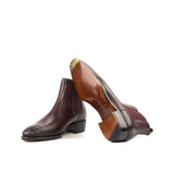 DapperFam Monza in Burgundy Men's Italian Leather Chelsea Boot
