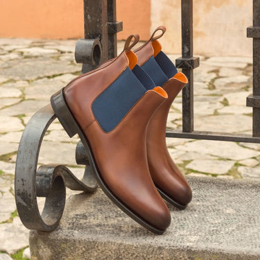 DapperFam Monza in Med Brown Men's Italian Leather Chelsea Boot