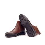 DapperFam Monza in Med Brown Men's Italian Leather Chelsea Boot