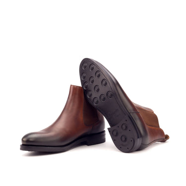 DapperFam Monza in Med Brown Men's Italian Leather Chelsea Boot
