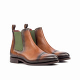 DapperFam Monza in Med Brown Men's Italian Leather Chelsea Boot — Style 4645