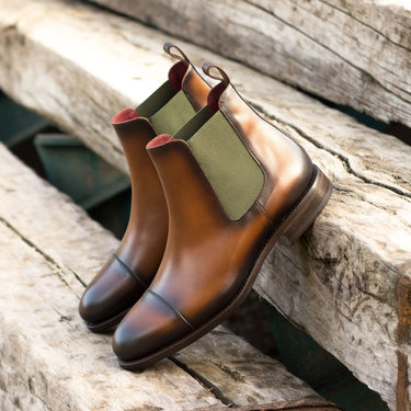DapperFam Monza in Med Brown Men's Italian Leather Chelsea Boot