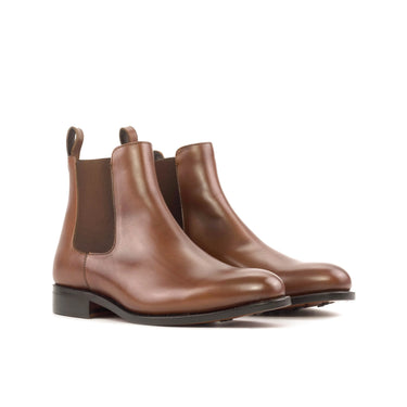 DapperFam Monza in Med Brown Men's Italian Leather Chelsea Boot in Med Brown
