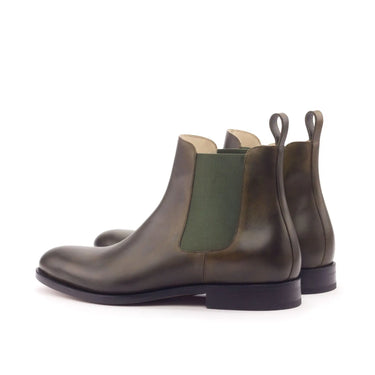 DapperFam Monza in Olive Men's Italian Leather Chelsea Boot