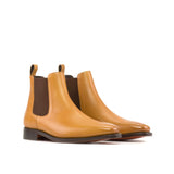 DapperFam Monza in Orange Men's Chelsea Boot in Orange
