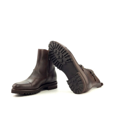 DapperFam Octavian in Dark Brown Men's Italian Leather Buckle Boot