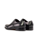 DapperFam Rafael in Black Men's Italian Leather Oxford