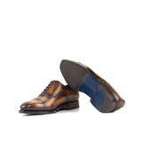 DapperFam Rafael in Fire Men's Hand-Painted Patina Oxford