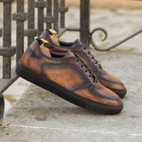 DapperFam Rivale in Brown Men's Italian Leather Trainer — Style 5218