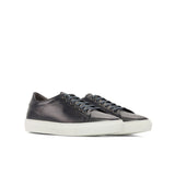 DapperFam Rivale in Dark Blue Men's Italian Leather Trainer