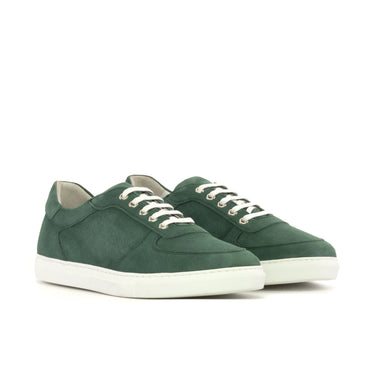 DapperFam Rivale in Forest Men's Italian Suede Trainer in Forest