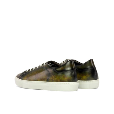 DapperFam Rivale in Green Men's Hand-Painted Patina Trainer