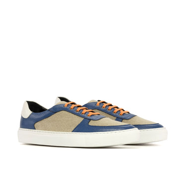 DapperFam Rivale in Ice Men's Linen Trainer in Ice