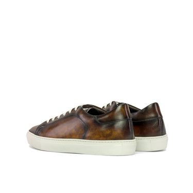 DapperFam Rivale in Tobacco Men's Hand-Painted Patina Trainer